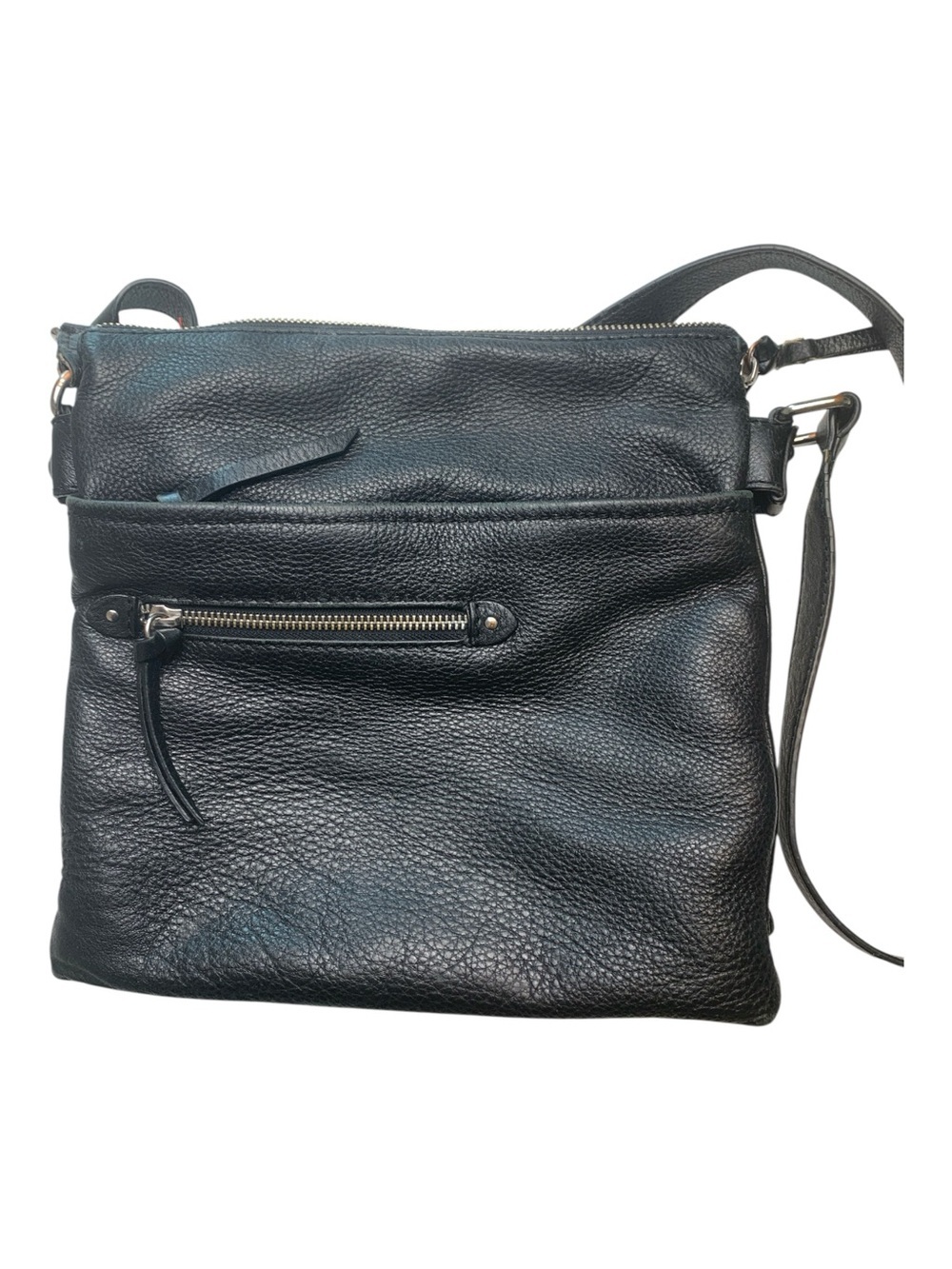 Classic Black Pebbled Leather Crossbody Bag